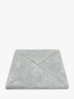 John Lewis Granite Slabs Parasol Base Weight, 60kg, Pack of 4, Grey - view 2, Grey