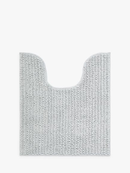 John Lewis Recycled Polyester Quick Dry Bobble Pedestal Mat, Silver Grey