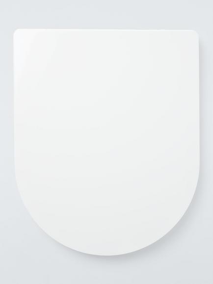John Lewis Antibacterial Thermoset D-Shaped Toilet Seat, White, White
