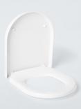 John Lewis Antibacterial Thermoset D-Shaped Toilet Seat, White