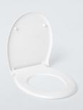 John Lewis Antibacterial Thermoset Soft Close Toilet Seat, White