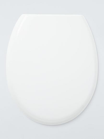 John Lewis Thermoset Wrapover Toilet Seat, White, White