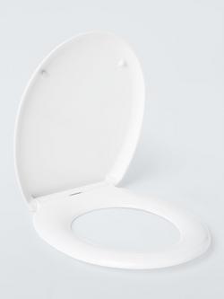 John Lewis Thermoset Wrapover Toilet Seat, White - view 2, White
