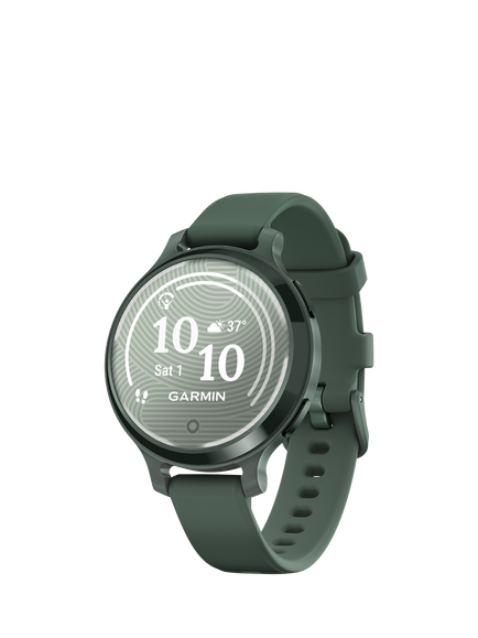Garmin Lily 2 Active Smart Fitness Watch with Silicone Band, Jasper Green, Jasper Green