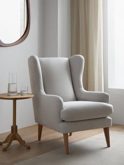 John Lewis Bergen II Armchair, Light Leg - view 2, Soft Weave Clay