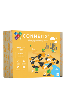 Connetix Roads, Ramps and Intersections Construction Set, 16 Piece, Multi