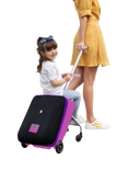 Micro Scooters Eazy Luggage Trike Suitcase, Purple