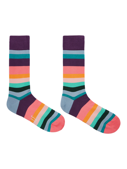 Paul Smith Bar Stripe Socks, Multi, Multi