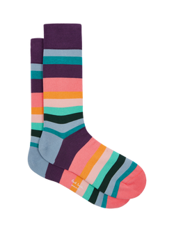 Paul Smith Bar Stripe Socks, Multi - view 2, Multi