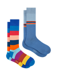 Paul Smith Stripe Cotton Blend Socks, Pack of 2, Multi