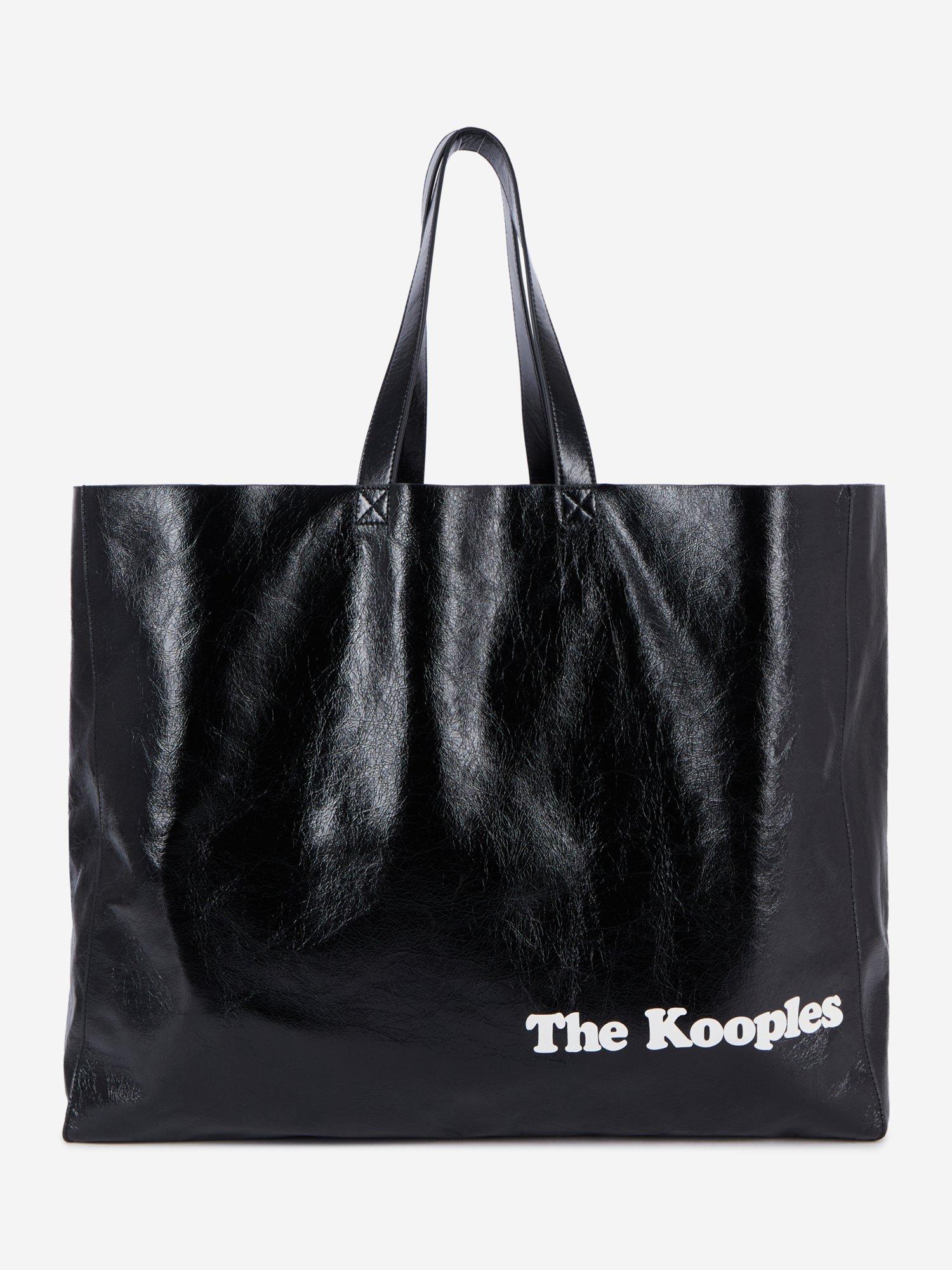 Product image 1 of 4, which shows THE KOOPLES Logo Shopper Tote Bag, Black