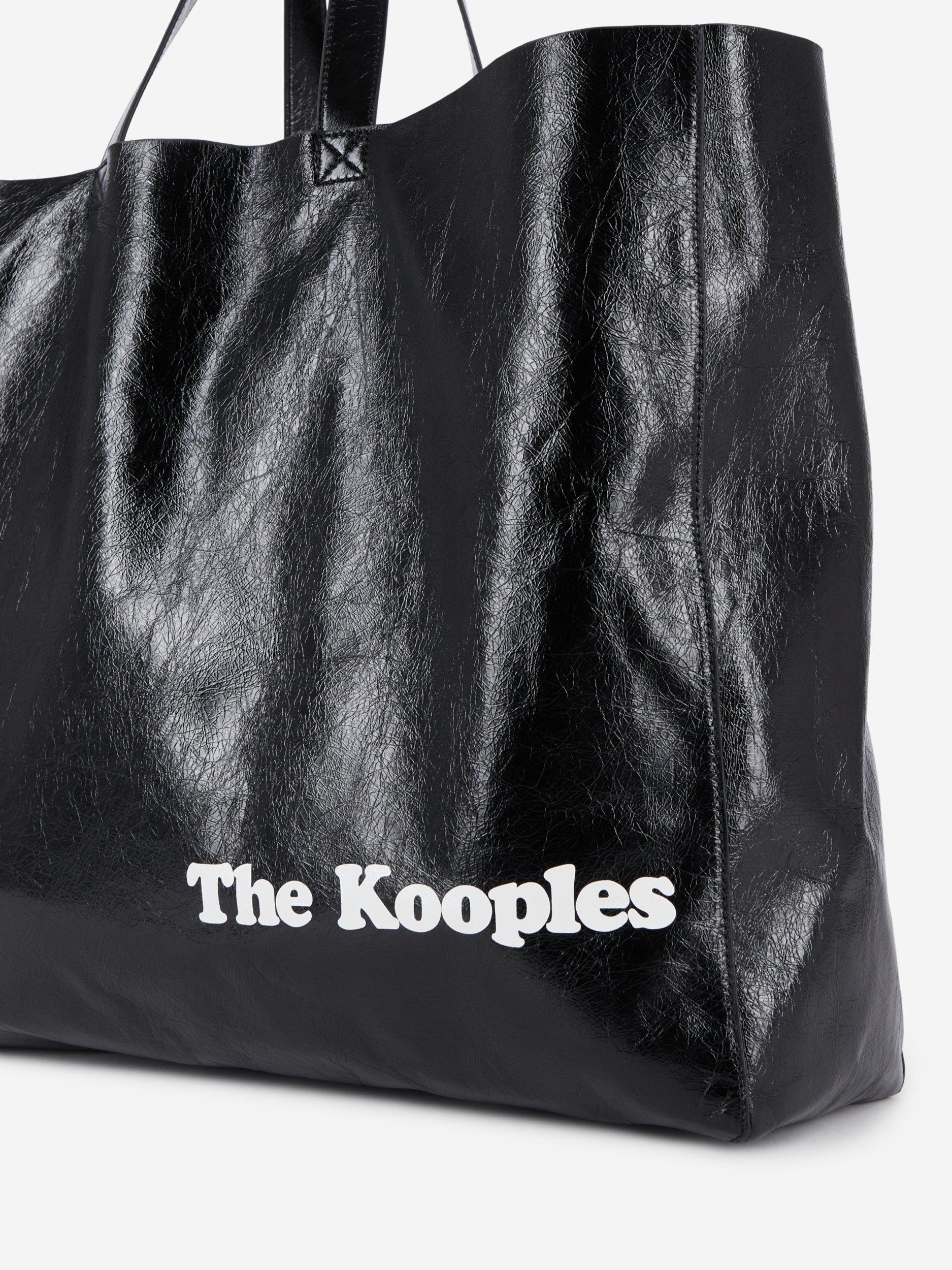 Product image 2 of 4, which shows THE KOOPLES Logo Shopper Tote Bag, Black