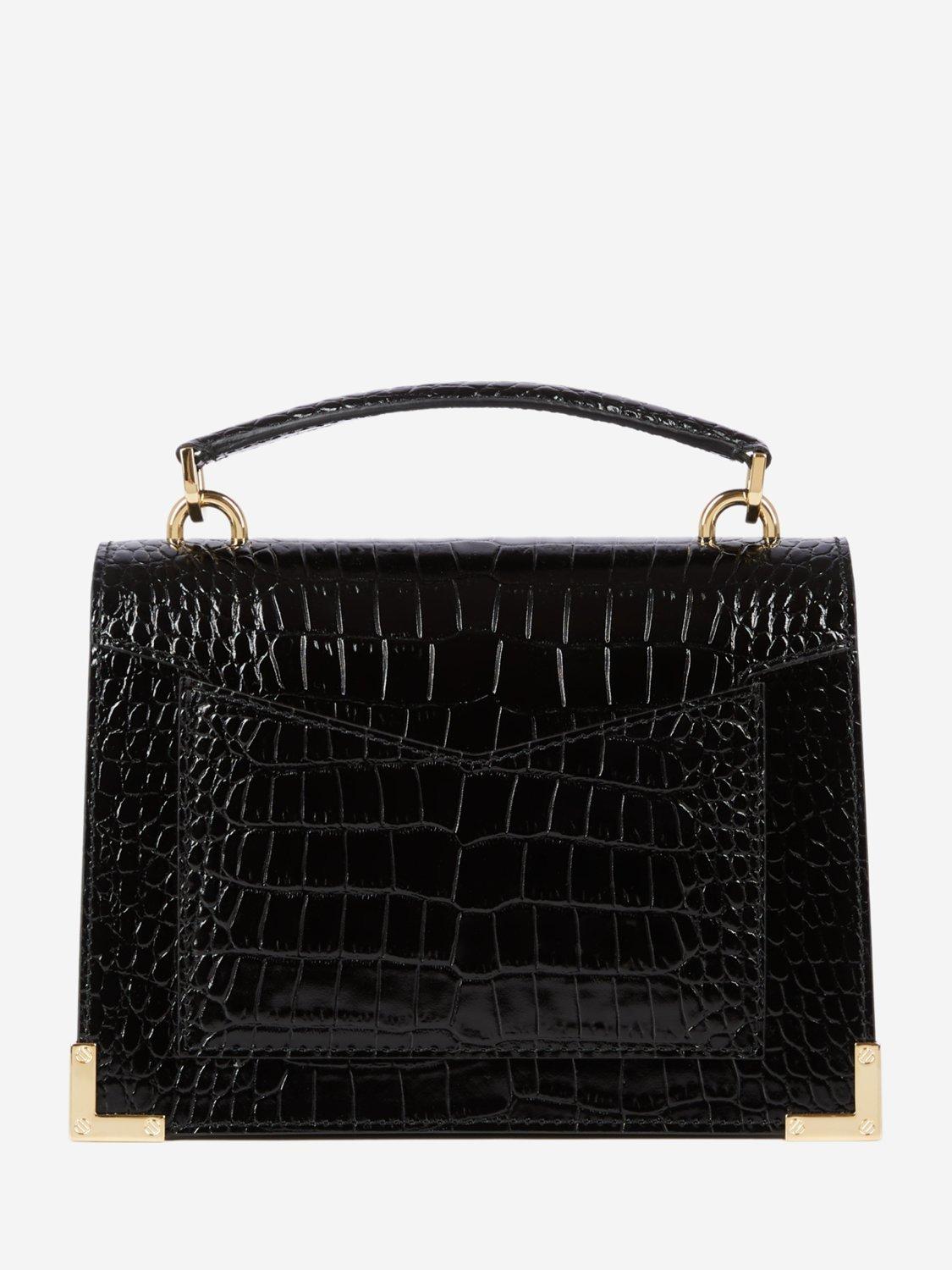 Product image 2 of 5, which shows THE KOOPLES Croc Double Strap Bag, Black
