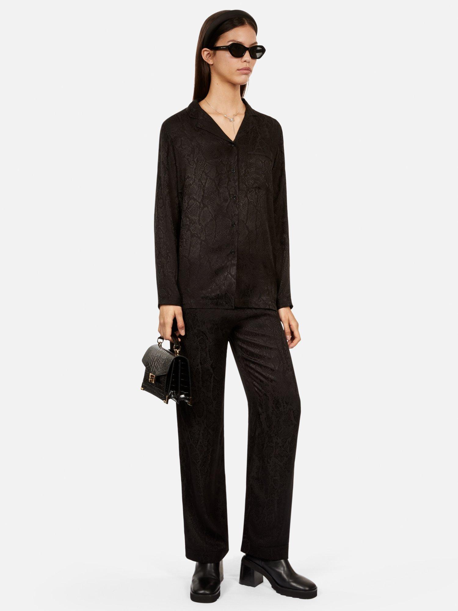 Product image 5 of 5, which shows THE KOOPLES Croc Double Strap Bag, Black
