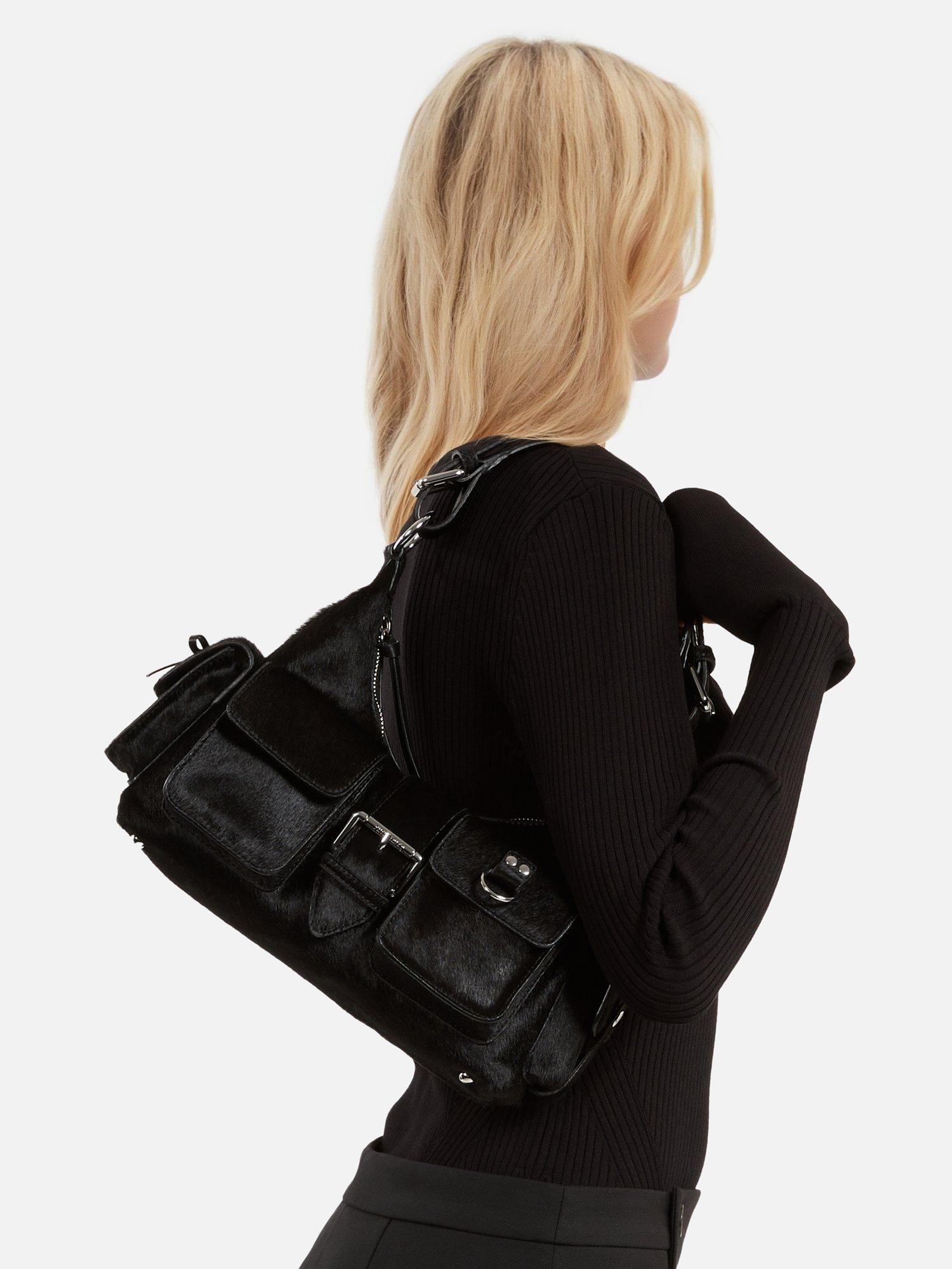 Product image 3 of 6, which shows THE KOOPLES Amelia Leather Shoulder Bag, Black