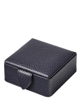 Aspinal of London Small Stud Pebble Leather Box, Navy