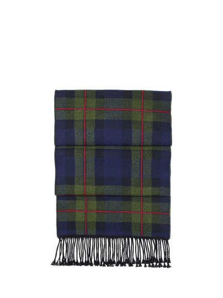 Aspinal of London Wool Scarf, Dark Green/Multi, Dark Green/Multi
