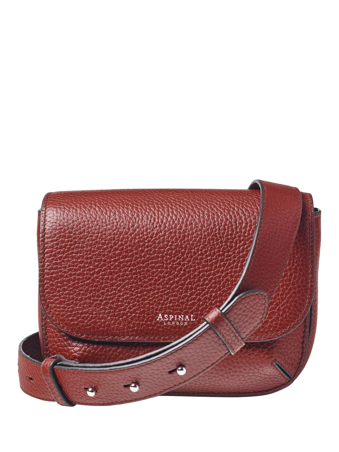 Aspinal of London Ella Pebble Leather Cross Body Bag, Merlot
