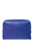 Aspinal of London Large Pebble Leather Toiletry Bag, Cobalt Blue