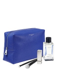 Aspinal of London Large Pebble Leather Toiletry Bag, Cobalt Blue