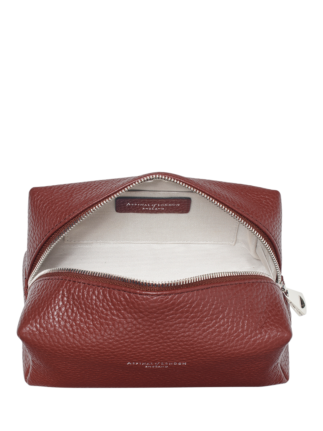 Aspinal of London London Leather Makeup Bag Merlot