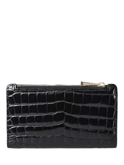 Aspinal of London Mayfair Patent Croc Coin & Card Purse - view 2, Black