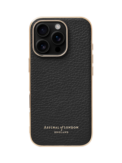 Aspinal of London Leather iPhone 16 Pro Case, Black