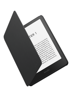 Amazon Plant-Based Leather Case for Kindle Paperwhite (2024), Black, Black