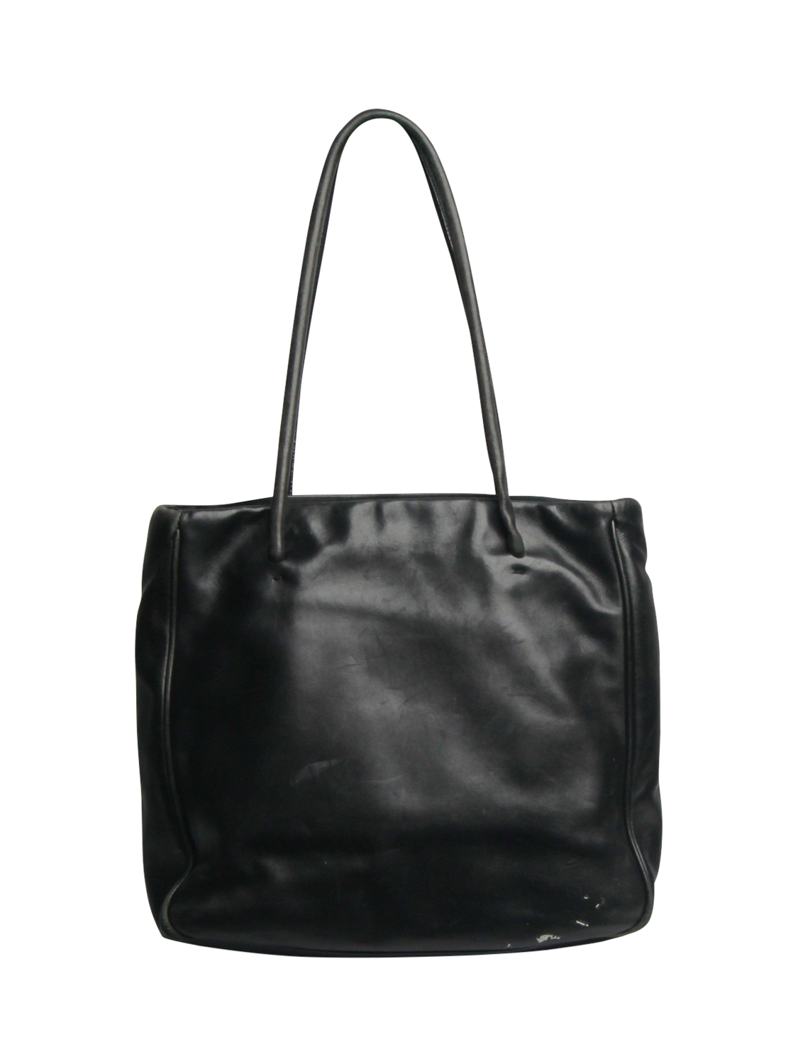 Pre loved Prada Leather Top Handle Grab Bag Black