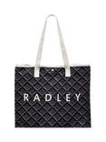 Radley Geo Open Top Tote Bag, Charcoal