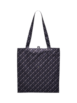 Radley Geo Responsible Foldaway Tote Bag, Charcoal - view 2, Charcoal