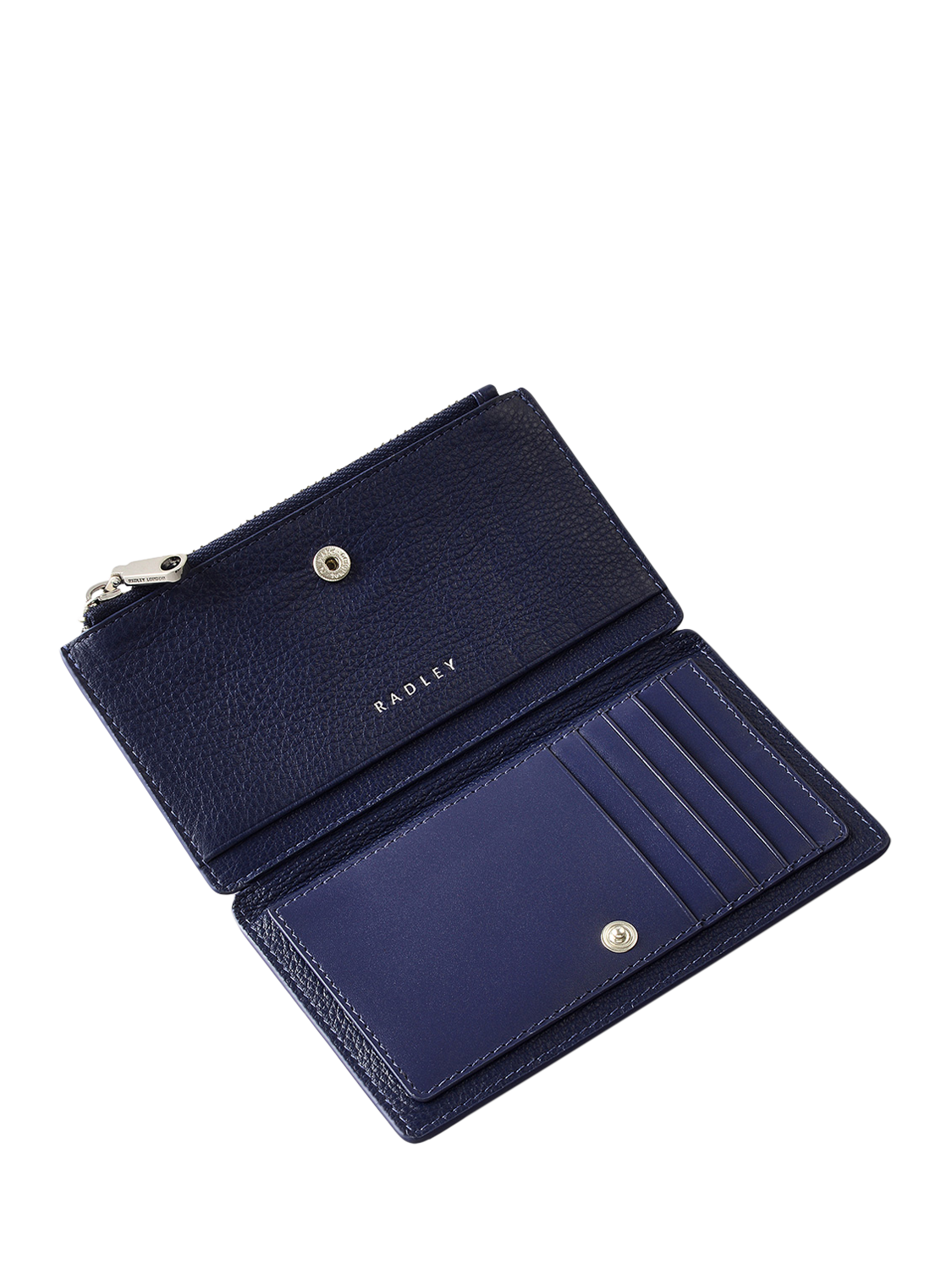 Product image 3 of 4, which shows Radley Coin Street Leather Medium Zip-Top Purse, Evenfall