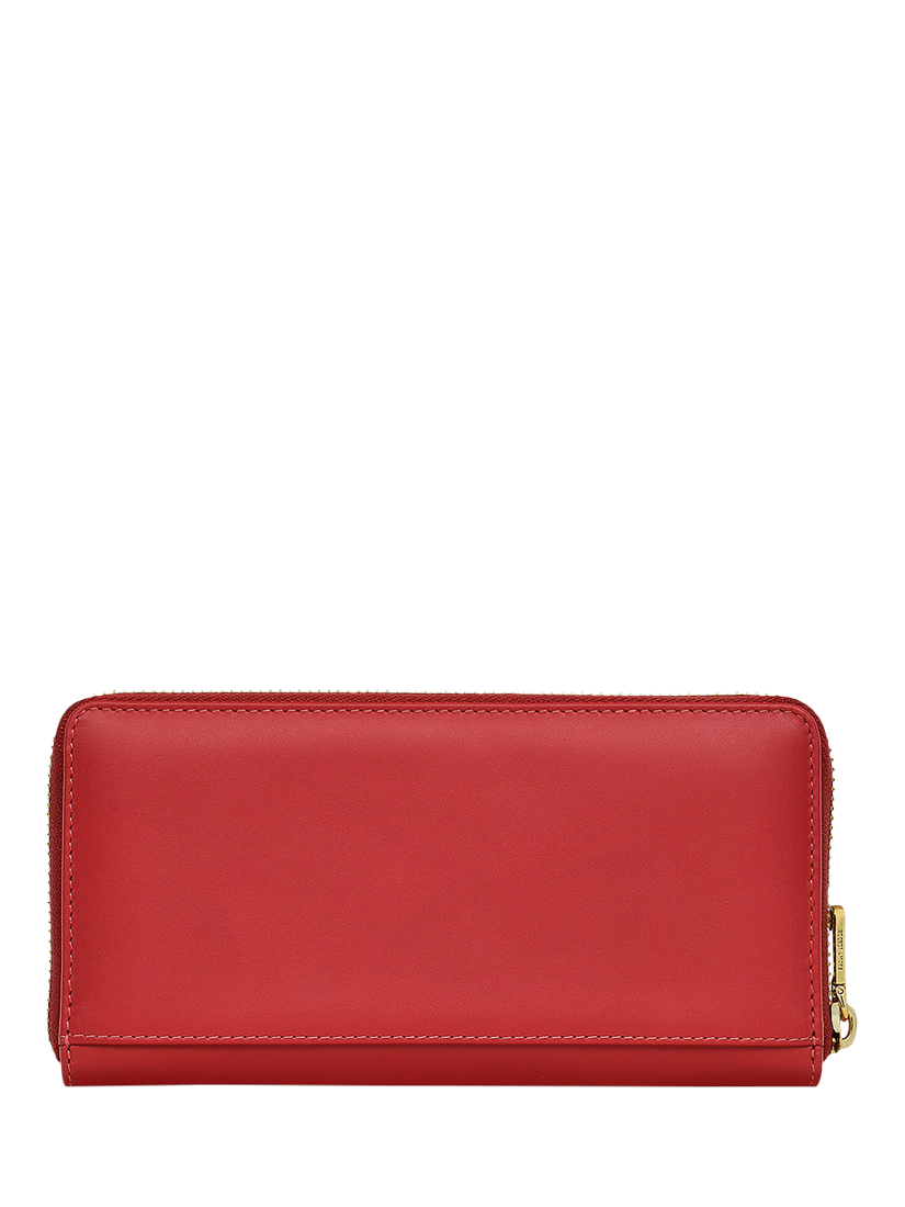 Product image 2 of 3, which shows Radley Valentine's Leather Zip-Around Matinee Purse, Crimson