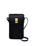 Radley Threadneedle Street Leather Crossbody Phone Bag, Black