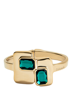 UNOde50 Art Crystal Rigid Bangle, Gold, Gold