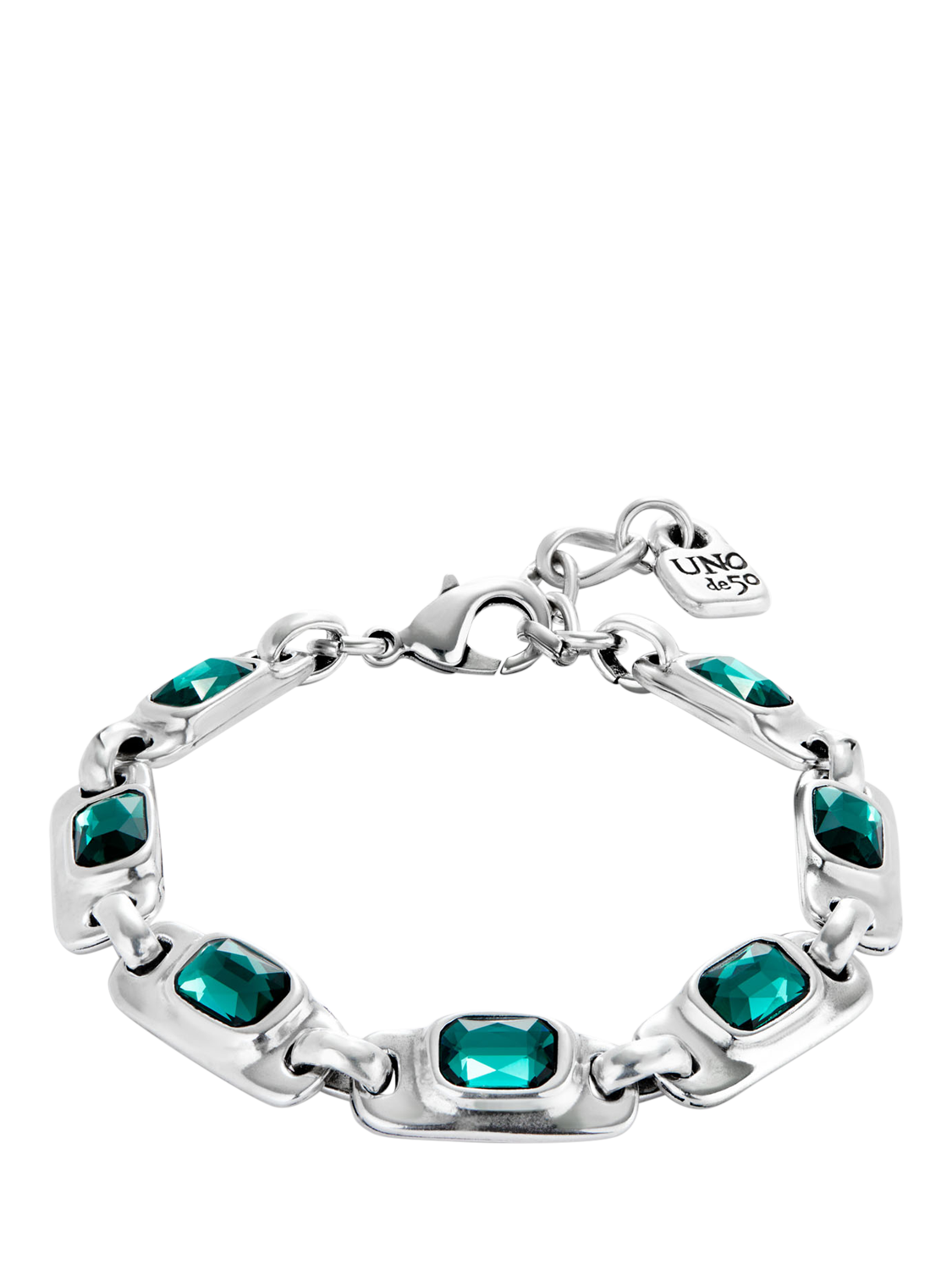 Product image 1 of 5, which shows UNOde50 Art Crystal Bracelet, Silver