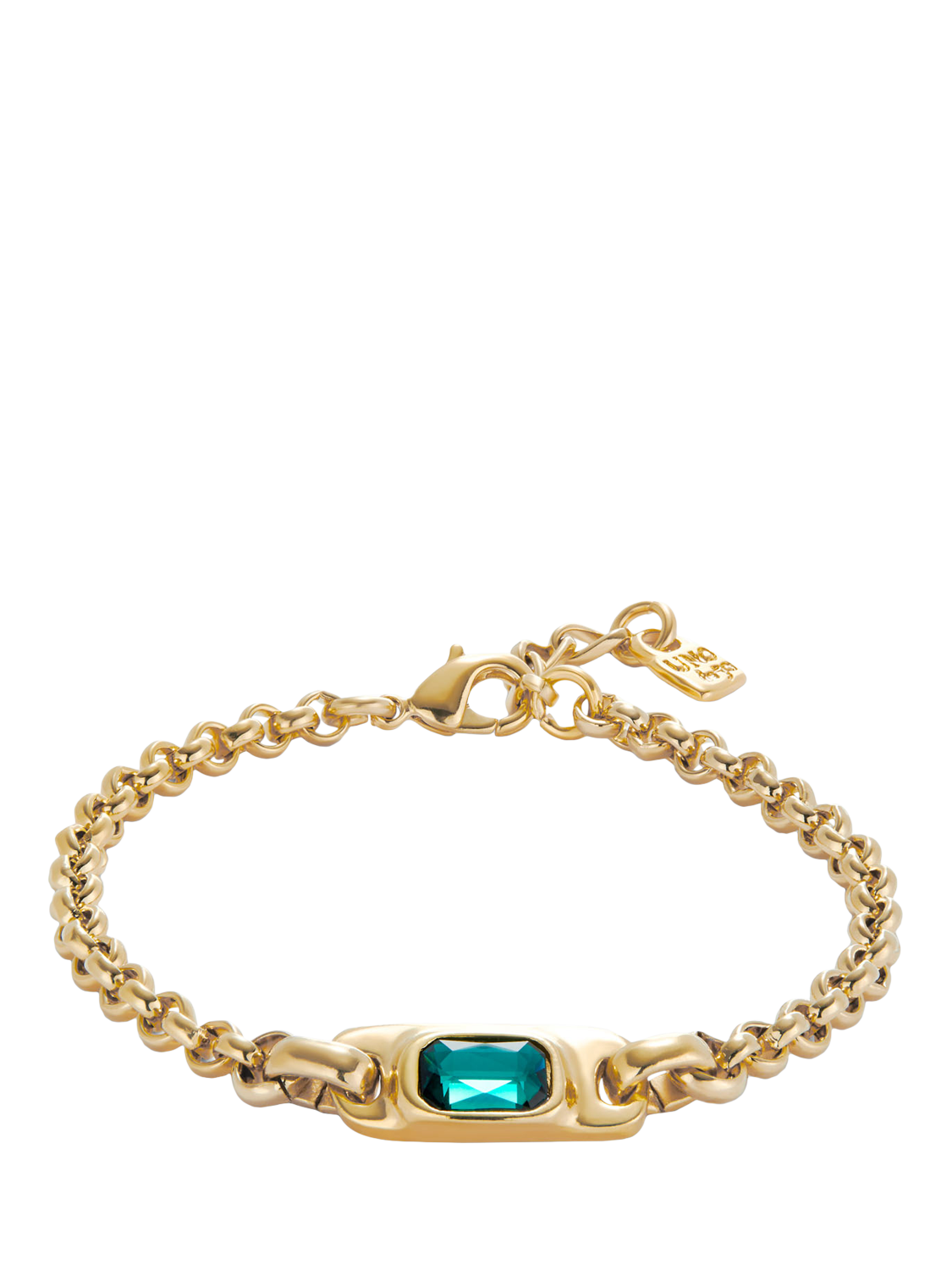Product image 1 of 5, which shows UNOde50 Art Crystal Bracelet, Gold