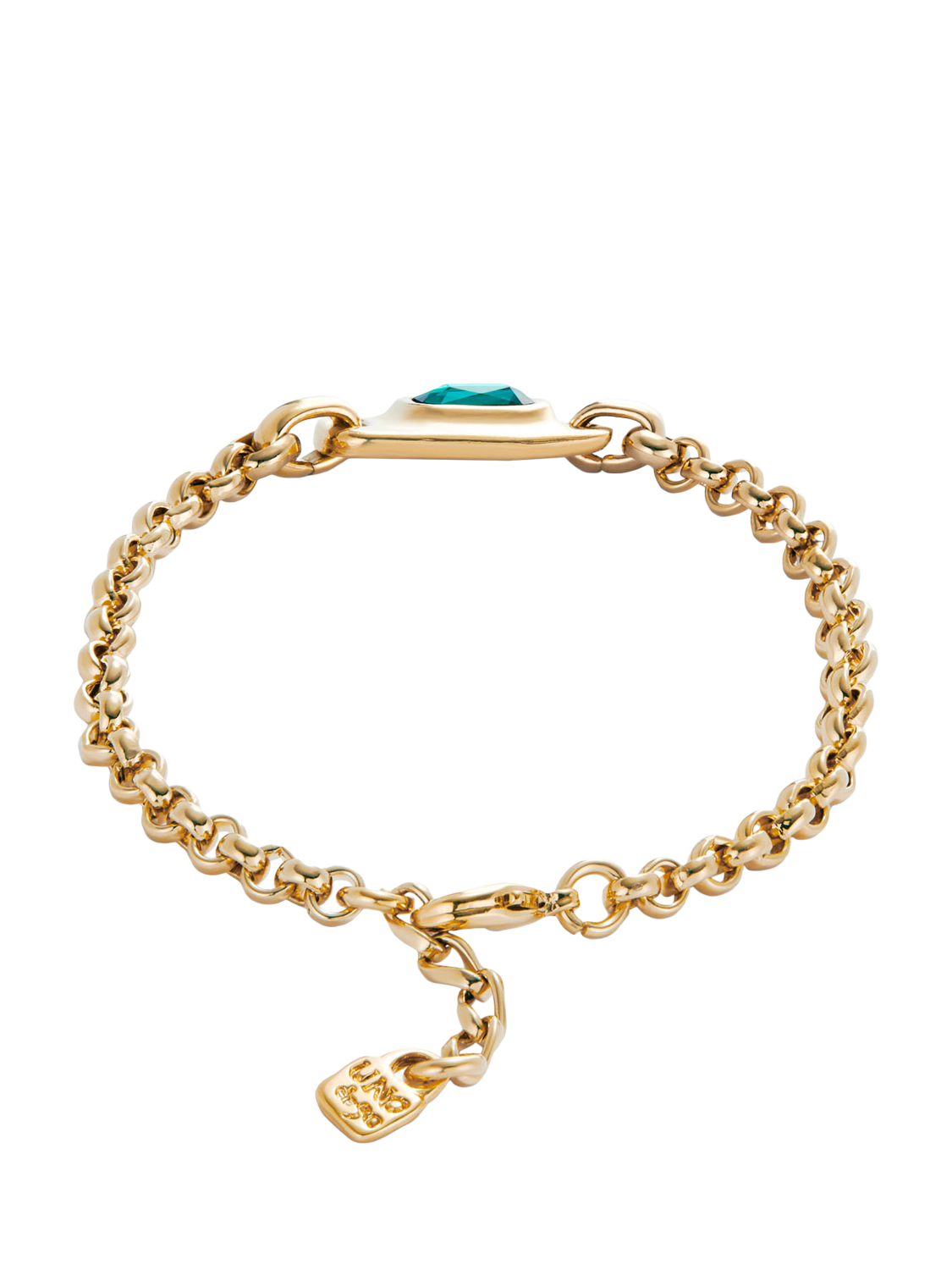 Product image 4 of 5, which shows UNOde50 Art Crystal Bracelet, Gold