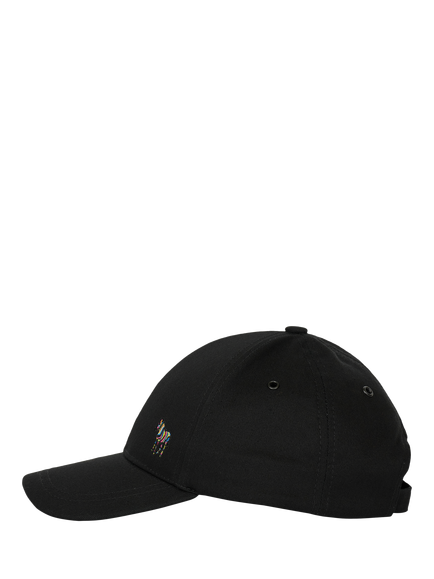 Paul Smith Organic Cotton Zebra Logo Baseball Cap, Black, Black Black