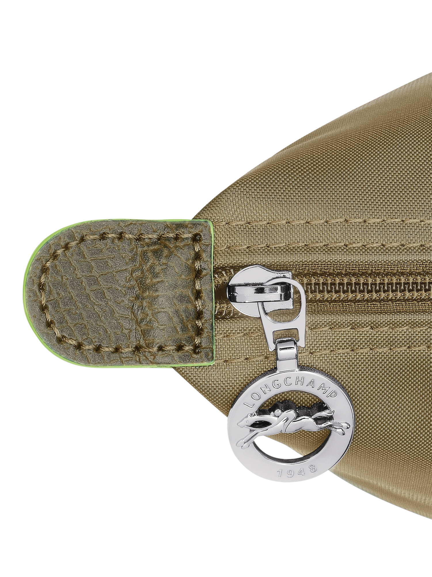 Product image 5 of 6, which shows Longchamp Le Pliage Green Canvas Backpack, Artichoke