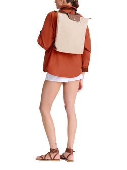 Longchamp Le Pliage Original Recycled Canvas Backpack - view 2, Paper