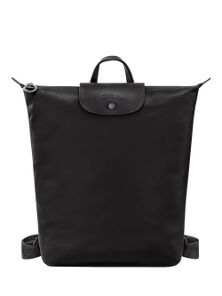 Longchamp Le Pliage Xtra 16" Laptop Leather Backpack, Black