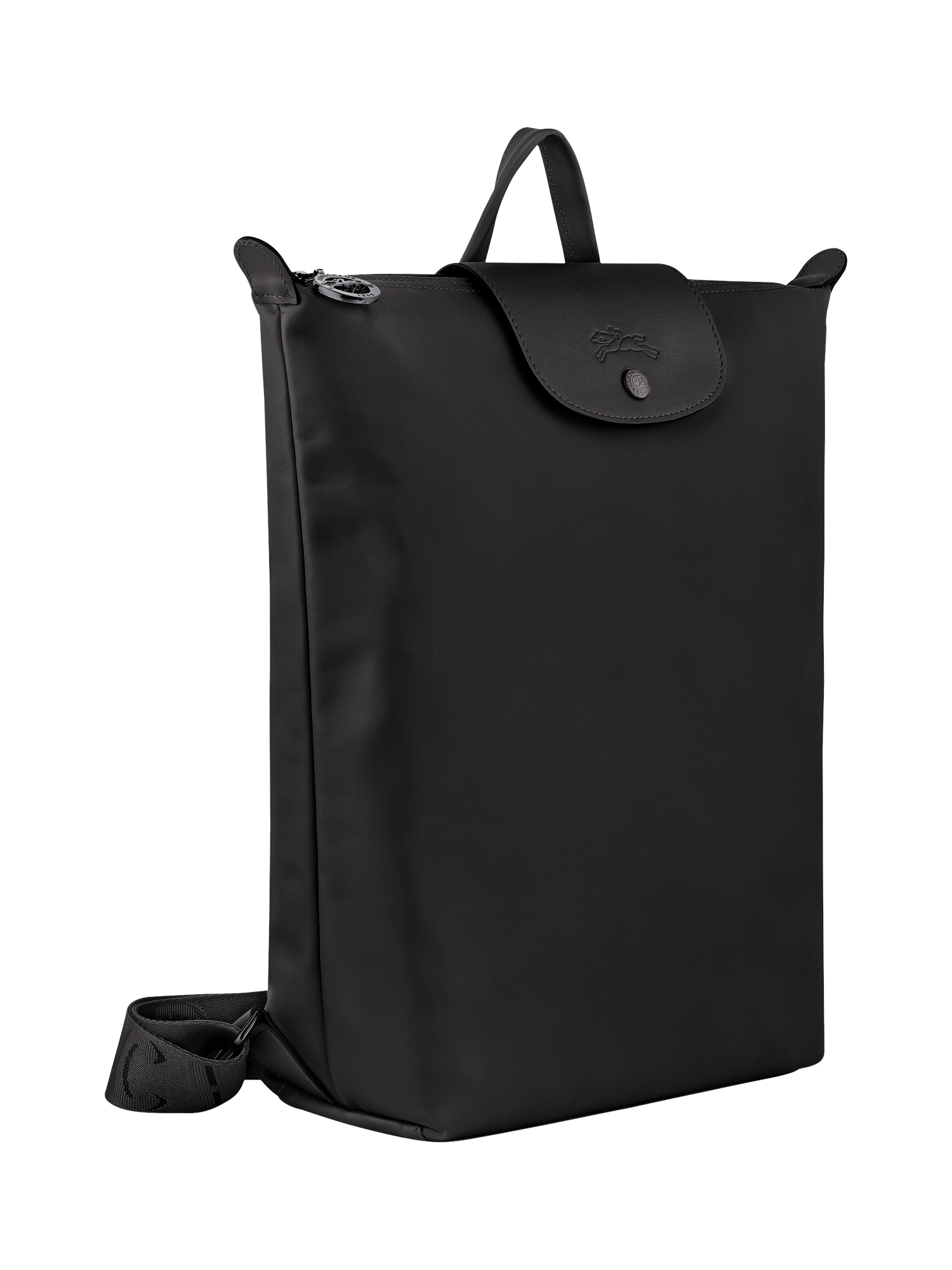 Product image 3 of 6, which shows Longchamp Le Pliage Xtra 16" Laptop Leather Backpack, Black