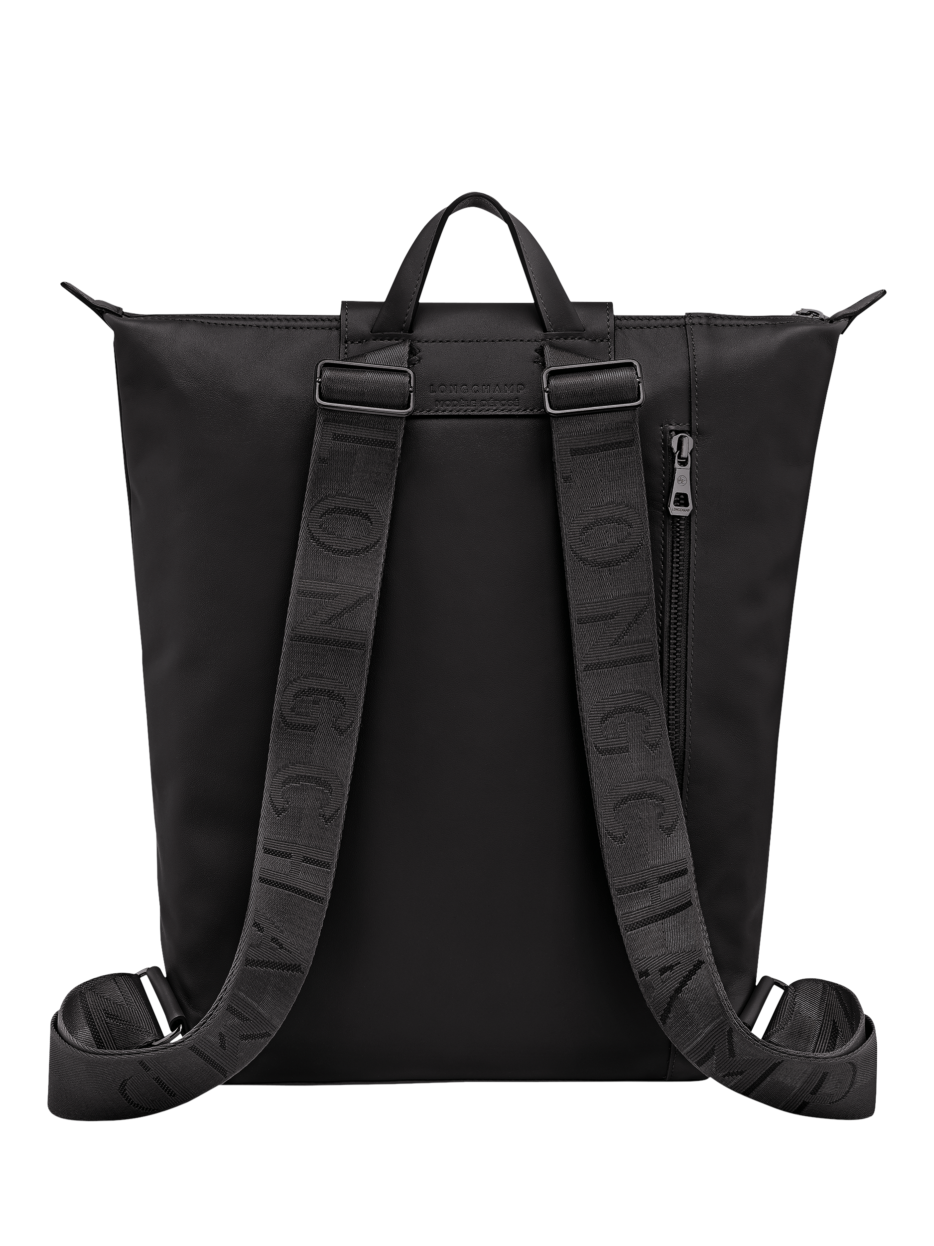 Product image 4 of 6, which shows Longchamp Le Pliage Xtra 16" Laptop Leather Backpack, Black