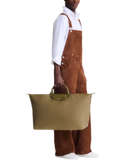 Longchamp Le Pliage Green Recycled Canvas XL Travel Bag - view 2, Artichoke
