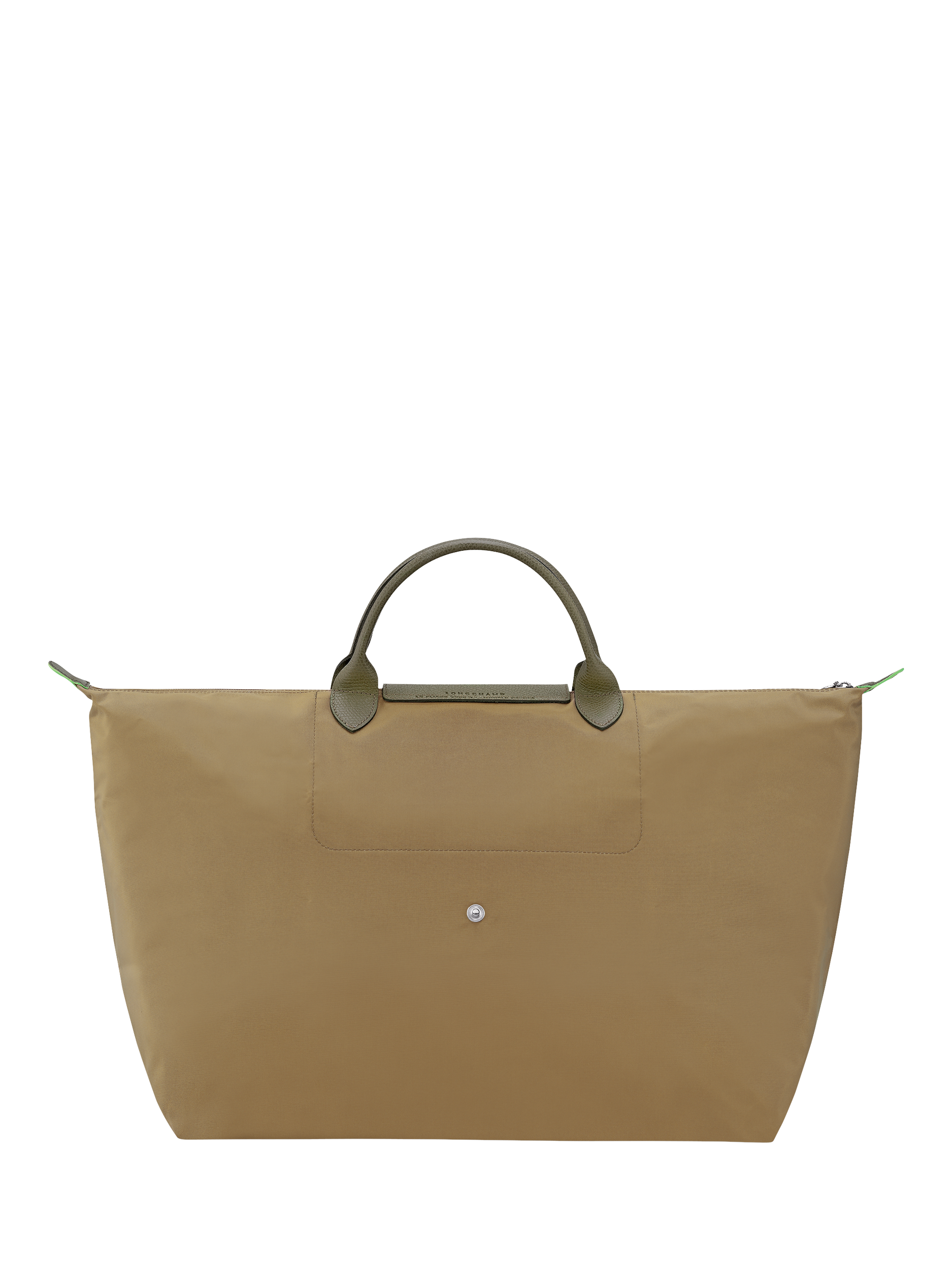 Product image 4 of 7, which shows Longchamp Le Pliage Green Recycled Canvas Large Travel Bag, Artichoke