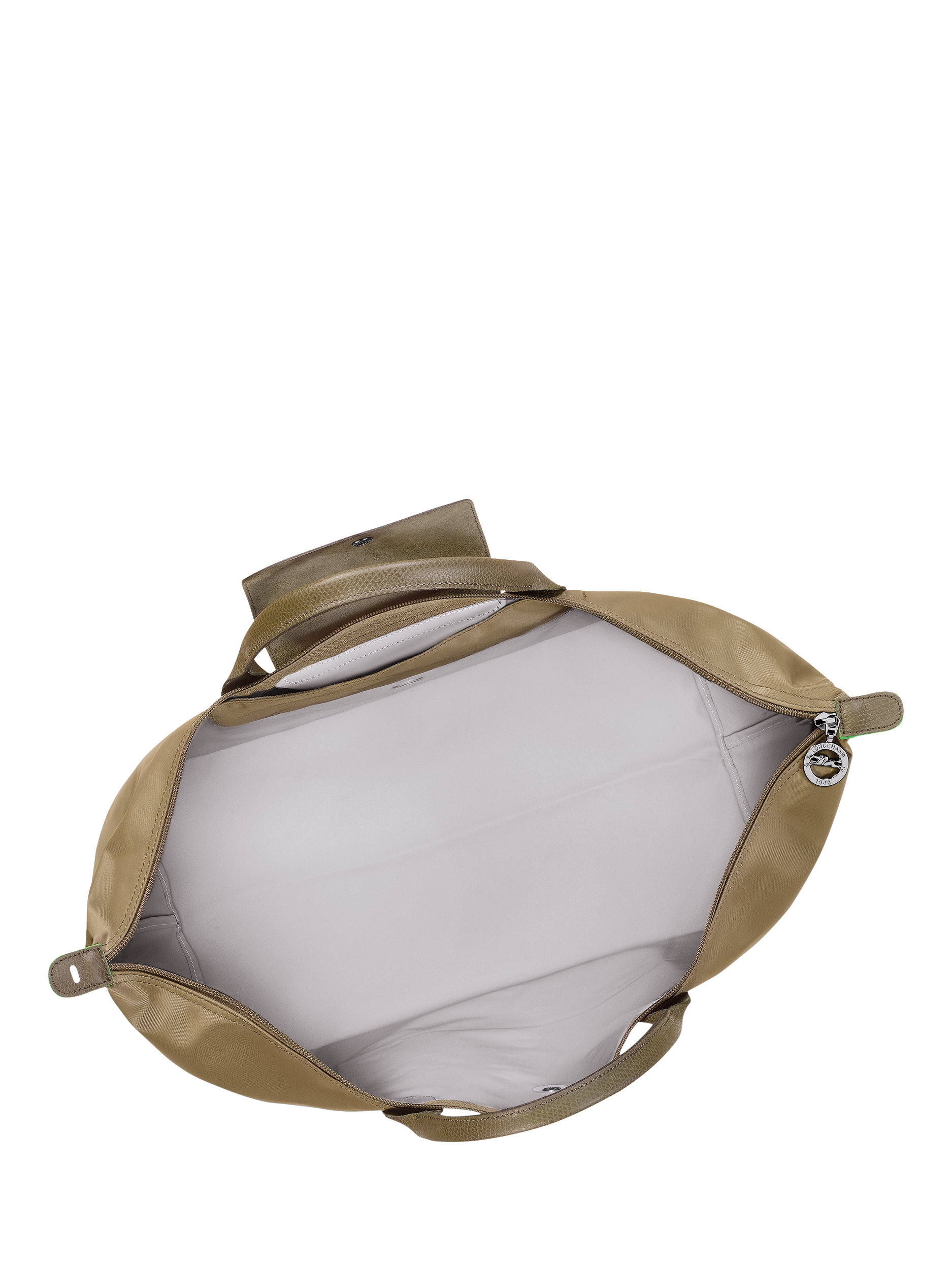 Product image 5 of 7, which shows Longchamp Le Pliage Green Recycled Canvas Large Travel Bag, Artichoke