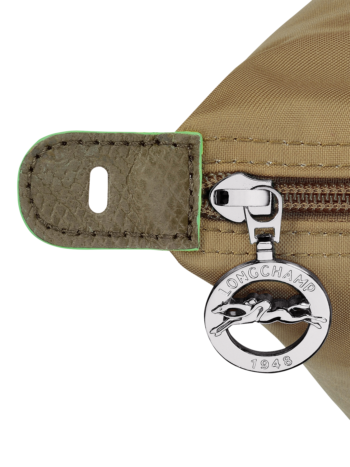 Product image 6 of 7, which shows Longchamp Le Pliage Green Recycled Canvas Large Travel Bag, Artichoke