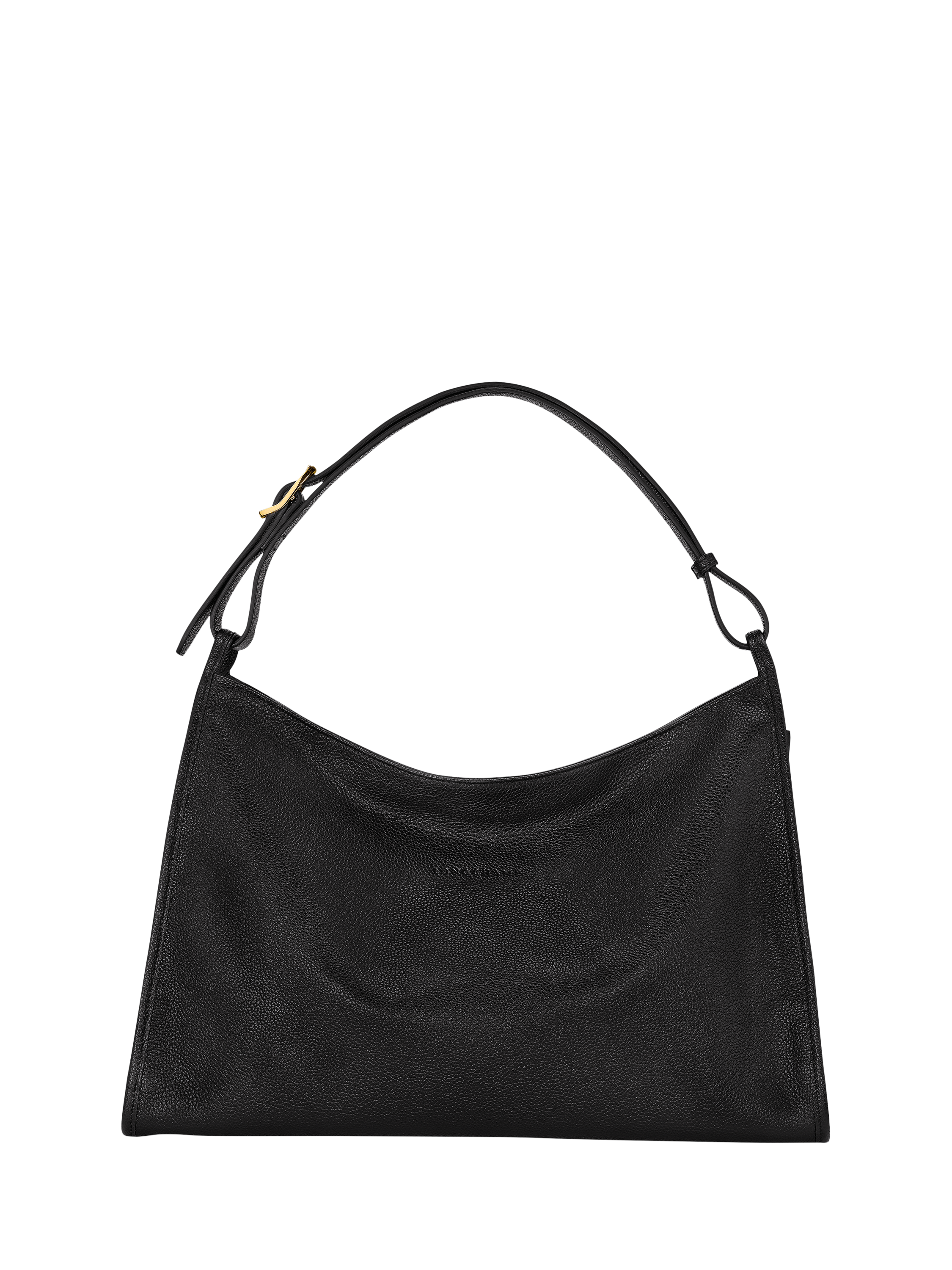 Longchamp Le Foulonné XL Leather Shoulder Bag, Black