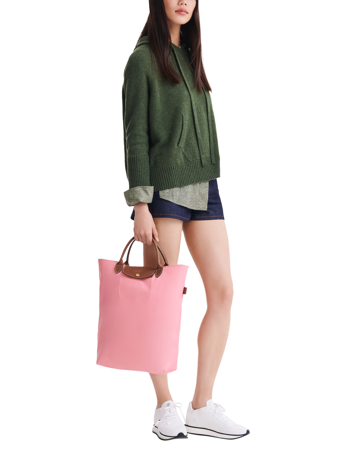 Product image 2 of 2, which shows Longchamp Le Pliage Medium Tote Bag, Marshmallow